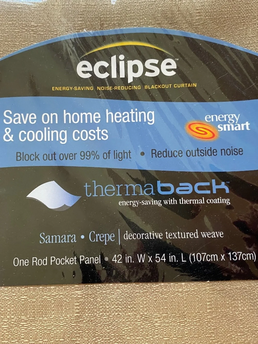 Eclipse Samara Crepe Blackout Curtains
